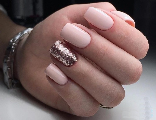 Como aplicar glitter em polonês gel sem top coat, revestido. Instrução, vídeo