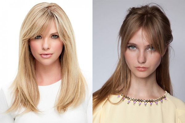 Corte de cabelo feminino com franja para cabelos longos. Fotos elegantes, bonitas e elegantes em 2024