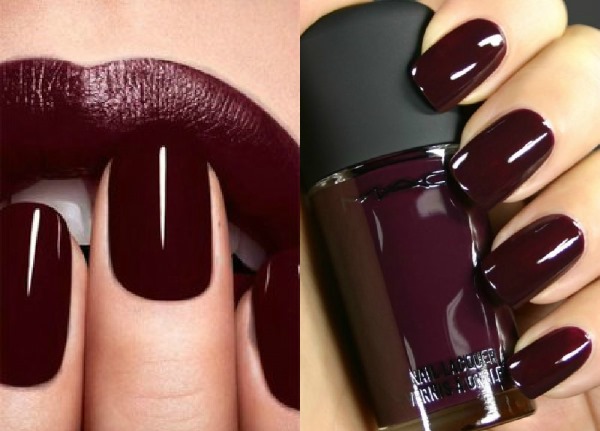 Manicure Burgundy para unhas curtas. Fotos, designs e tendências para 2024