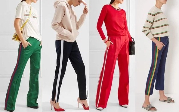 Pantalon femme à rayures. Avec quoi porter un pantalon, photo d'images à la mode