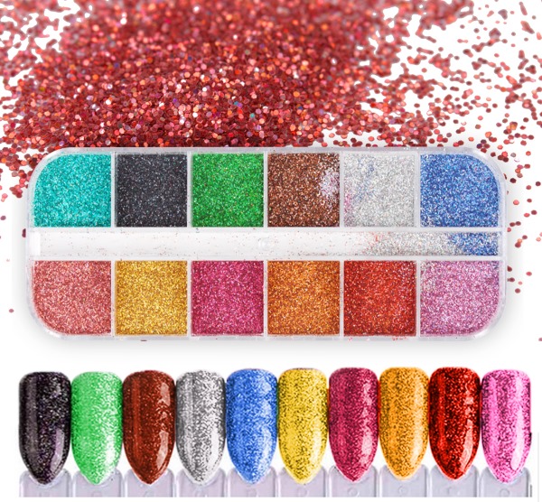 Manicure com glitter para unhas curtas. Verniz para fotos em gel, cores delicadas