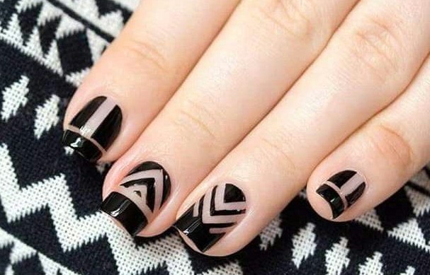 Desenhos de manicure em preto. Fotos, ideias 2024 para unhas curtas e compridas