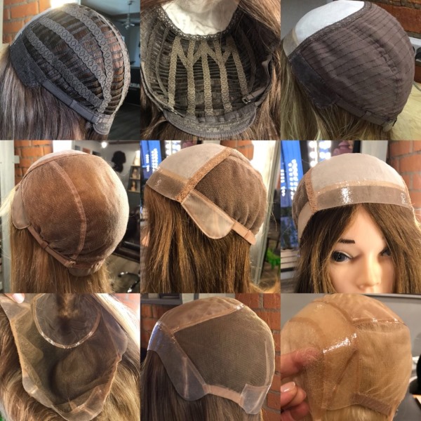 Perucas de cabelo naturais para mulheres com imitação de couro cabeludo. Fotos e preços