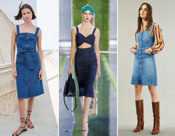 Robes d'été en denim pour femme 2024. Modèles longs photo, pour femmes enceintes et pleines