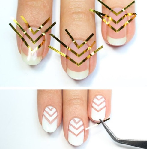 Geometria nas unhas. Desenhos, técnicas, ideias, como fazer passo a passo com uma foto