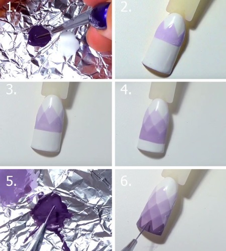 Ombre nas unhas com esmalte gel. Foto, como fazer passo a passo, tutoriais em vídeo para iniciantes