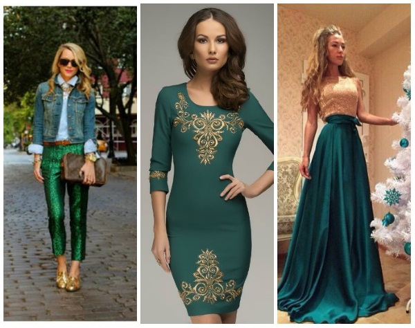 Combinando o verde com outras cores nas roupas. Tons, cores, foto