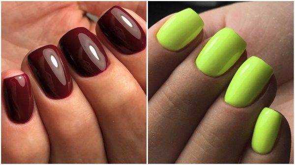 Desenhos de unhas de verniz em gel para unhas curtas. Fotos, tendências da moda em 2024