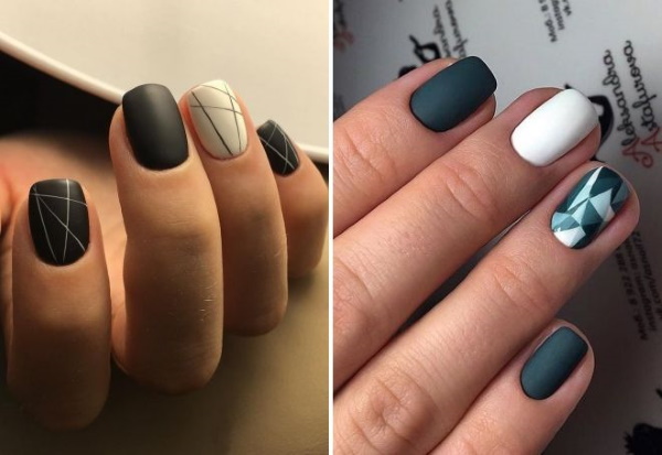 Desenhos de unhas de verniz em gel para unhas curtas. Fotos, tendências da moda em 2024