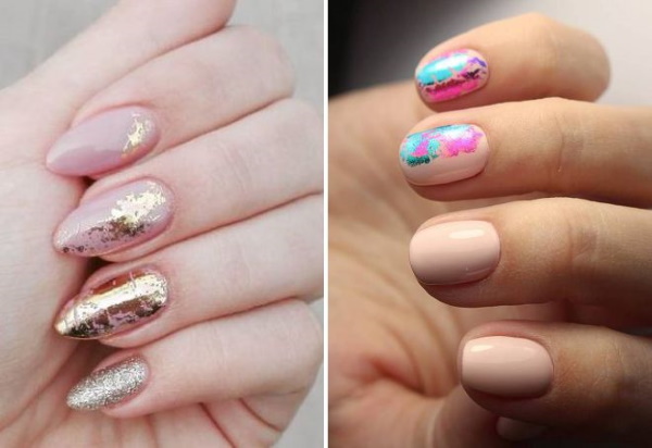 Dessins d'ongles roses pour les ongles courts et longs. Une photo