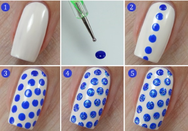 Dessins d'ongles en gel pour les débutants. Photo, instructions d'exécution