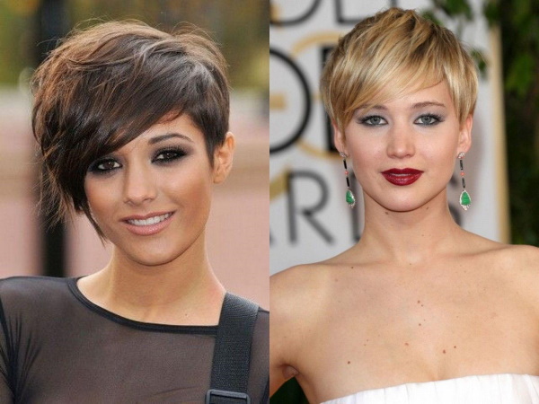 Coupes de cheveux courtes pour un visage rond. Photo pour femmes aux cheveux fins et bouclés, frange