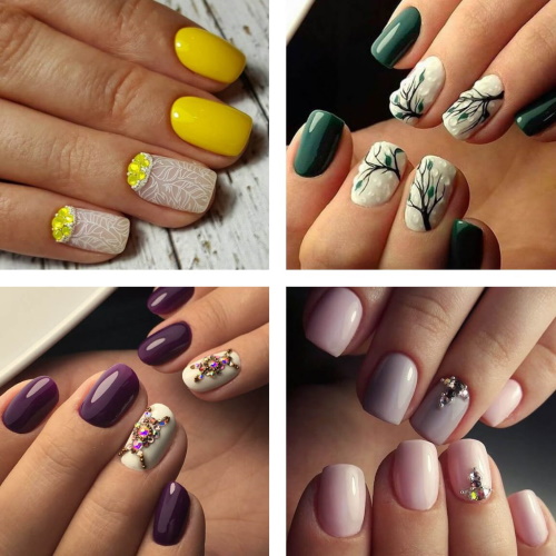 Manicure para unhas quadradas. Fotos, tendências da moda, designs