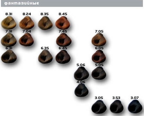 Evo Profissional Seletivo. Paleta de cores, foto, composição da tintura de cabelo, como usar