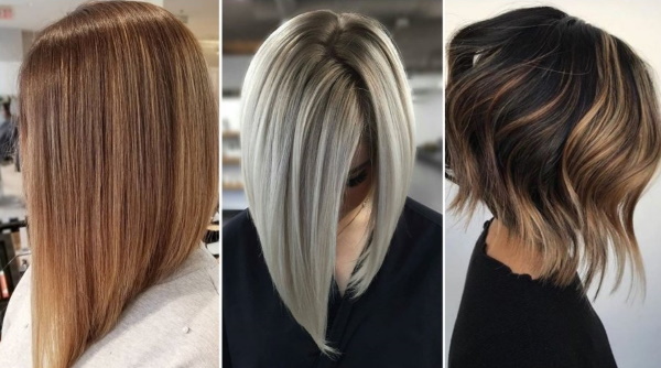 Corte de cabelo Bob para cabelo médio. Foto com e sem franja, técnicas de coloração