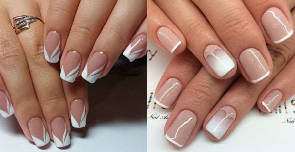 Francês (manicure francesa) em unhas quadradas. Fotos, novos itens 2024