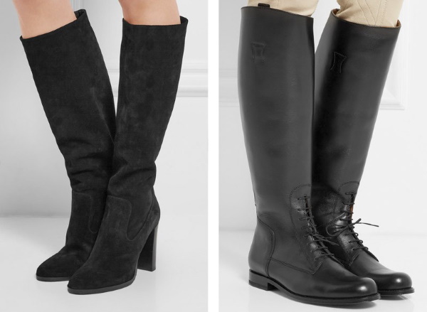 Bottines en daim sans talon, talons aiguilles, hiver, automne. Photo, quoi porter