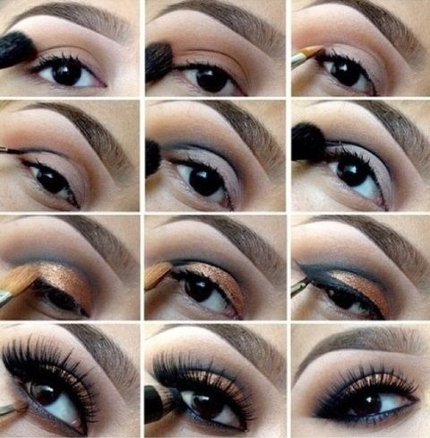 Como é bonito pintar olhos com sombras: castanhos, verdes, azuis, cinzentos. Instruções passo a passo com foto