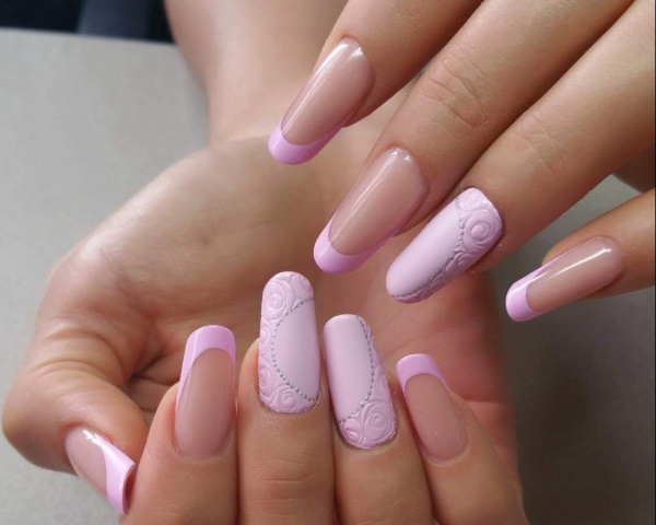 Linda manicure para unhas compridas. Fotos, designs, ideias