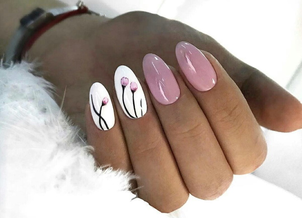 Unhas curtas em forma de amêndoa. Desenho de manicure, fotos, como fazer um casaco, ideias