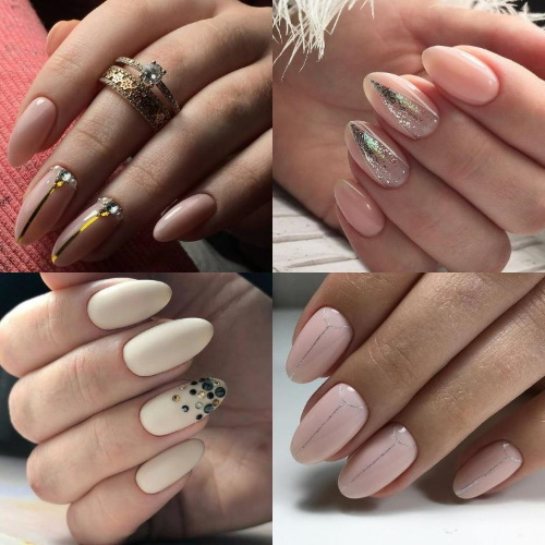 Unhas curtas em forma de amêndoa. Desenho de manicure, fotos, como fazer um casaco, ideias