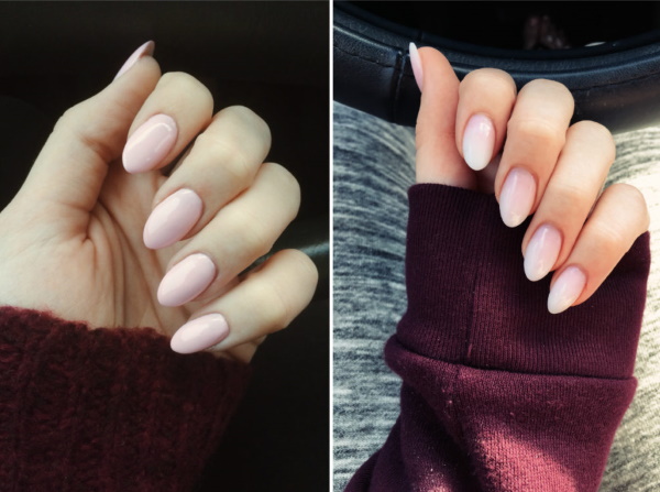 Unhas curtas em forma de amêndoa. Desenho de manicure, fotos, como fazer um casaco, ideias