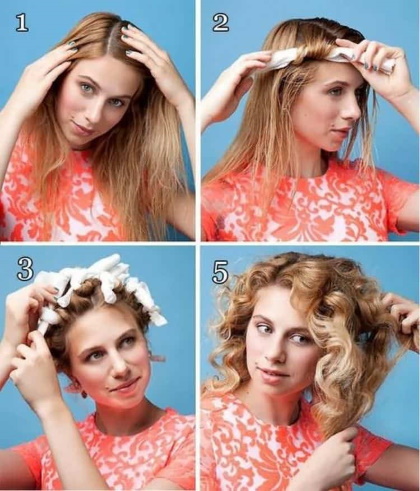 Penteados em ondas para cabelos médios. Foto de como fazer com franja e sem