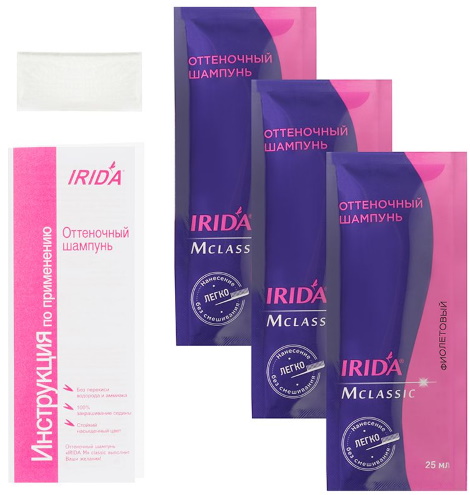 Shampoos coloridos Irida (Irida). Comentários, paleta, instruções de uso, antes e depois das fotos