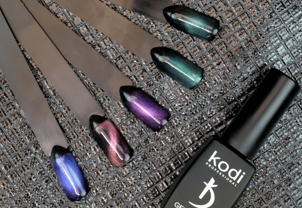 Vernis oeil de chat. Photo de toutes les couleurs sur les ongles. Comment utiliser à la maison