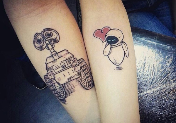 Tatuagens para um casal de amantes com significado, inscrições, fotos com decodificação