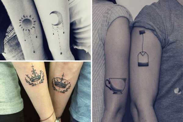 Tatuagens para um casal de amantes com significado, inscrições, fotos com decodificação