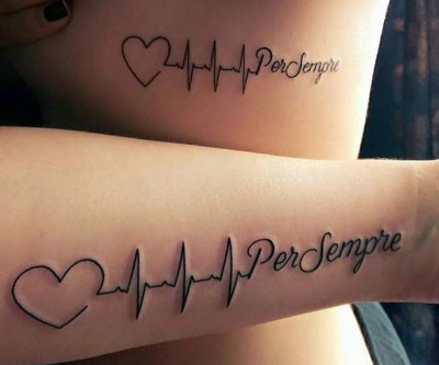 Tatuagens para um casal de amantes com significado, inscrições, fotos com decodificação