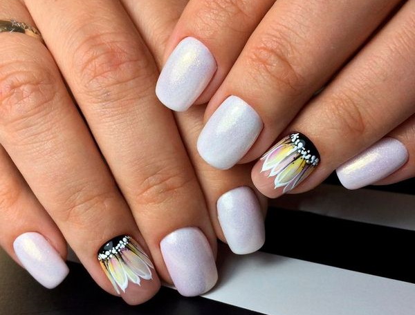 Idéias de manicure com esmalte gel para unhas curtas. Fotos, desenhos passo a passo