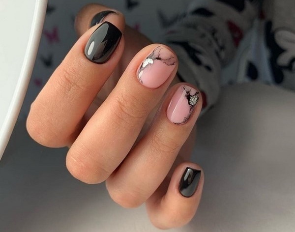 Idéias de manicure com esmalte gel para unhas curtas. Fotos, desenhos passo a passo