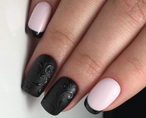 Manicure francesa com fricção. Fotos, tendências da moda, novos itens 2024