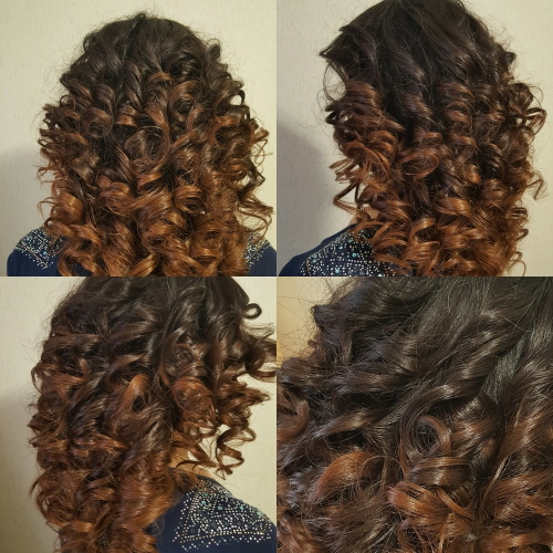 As meninas têm cabelos cacheados. Cuidados, estilo, penteados, cortes de cabelo, foto