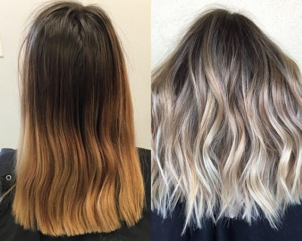 Couleur de cheveux blond cendré. Photos avant et après coloration, peinture